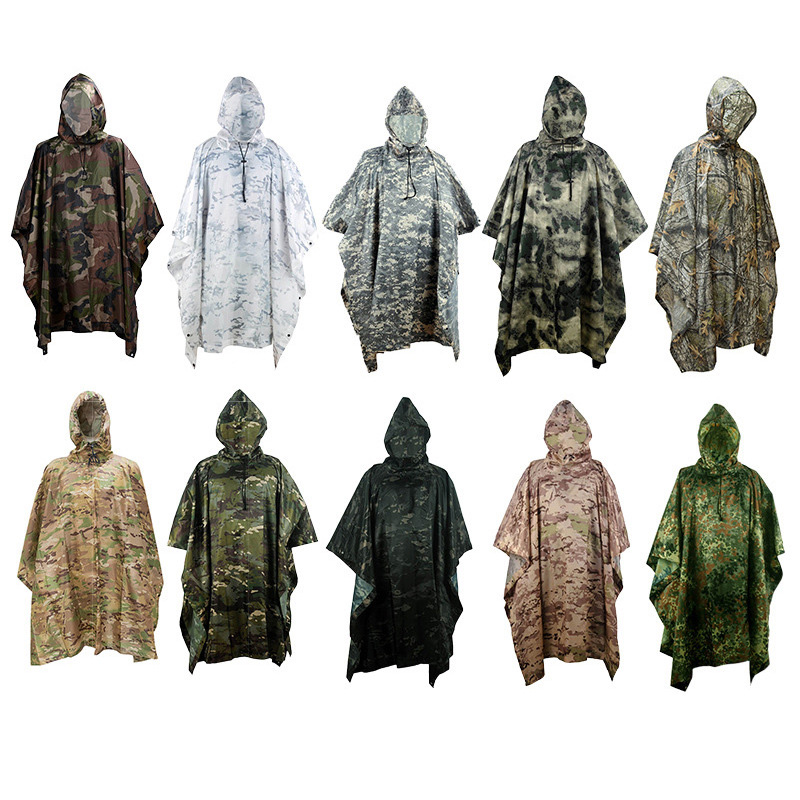 معطف مطر 3 في 1 مع غطاء ظهر وغ - مراجعة Camping Rain Poncho وسعره