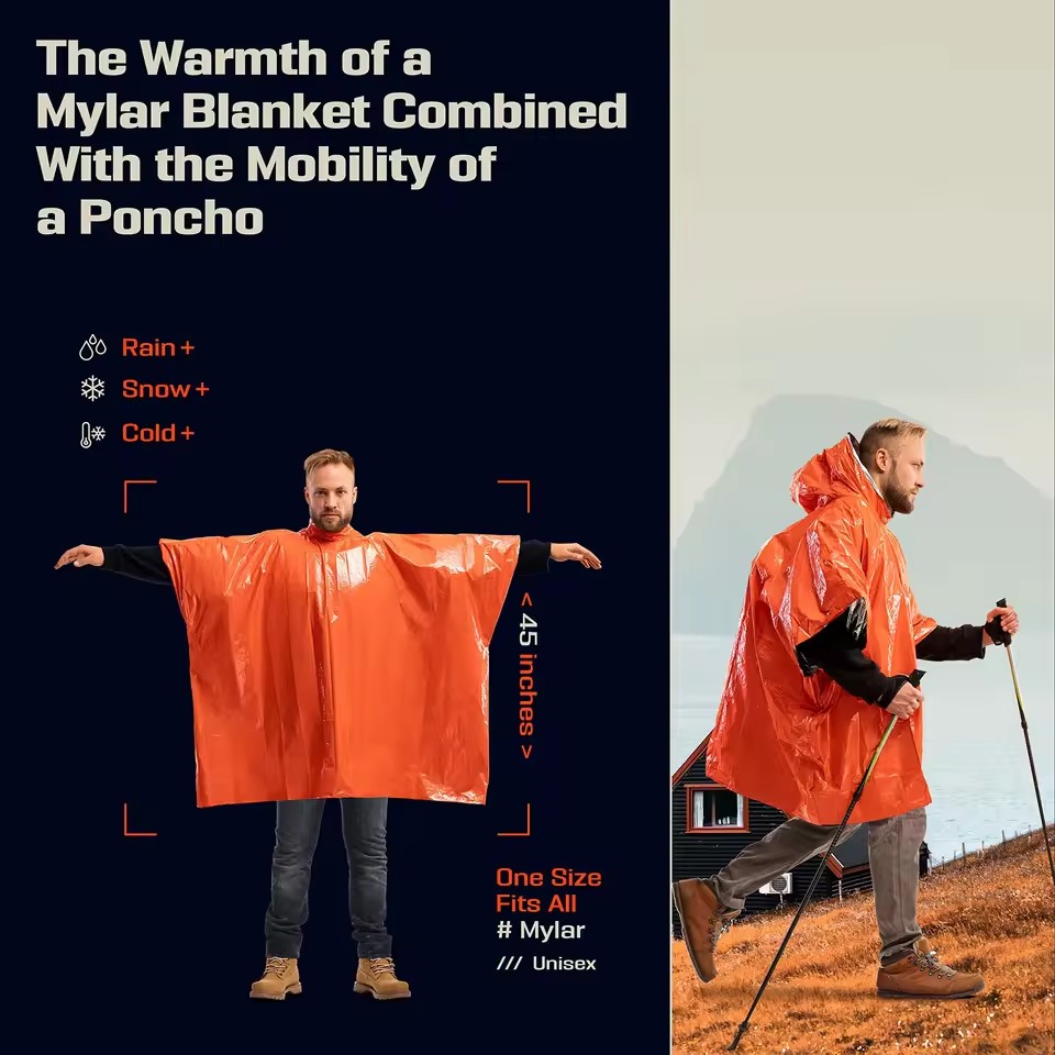 قطعة واحدة/قطعتان من معطف المط - مراجعة Camping Rain Poncho وسعره